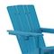 Flash Furniture Blue Adirondack Patio Chairs with Cupholder, 4PK 4-LE-HMP-1045-10-BL-GG - alternate 3